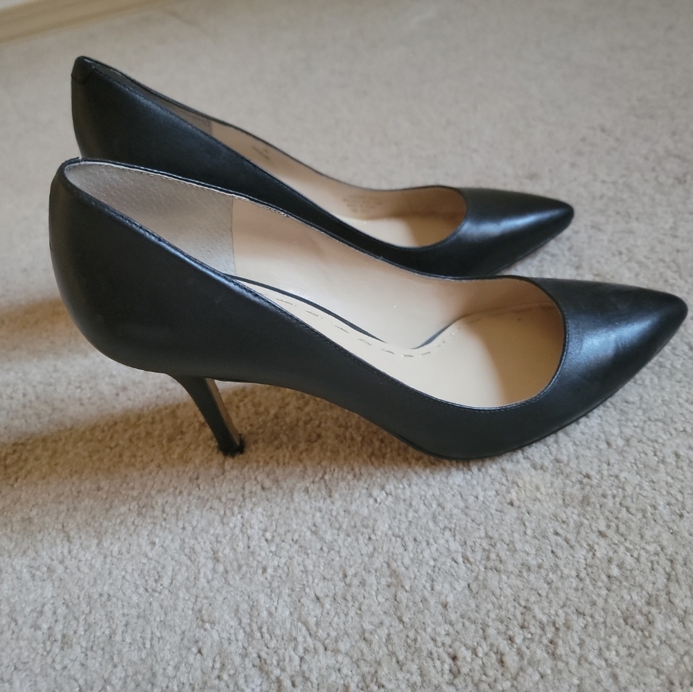 Enzo Angiolini High Heels Pumps Leather Black Womens 9